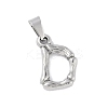 Non-Tarnish 304 Stainless Steel Pendants STAS-F235-01P-D-1