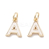 Rack Plating Brass Letter Pendants KK-I687-01G-3