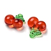 Transparent Resin Fruit Pendants RESI-C041-01-2