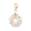 Star Copper Wire Wrapped Synthetic Moonstone Pendant Decorations HJEW-JM03027-3