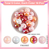 50Pcs 5 Colors Opaque Acrylic Beads Sets MACR-SP0001-58B-2