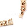 Cubic Zirconia Link Bracelet with Golden Brass Curb Chains BJEW-C055-06C-G-3