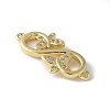 Brass Micro Pave Clear Cubic Zirconia Connector Charms KK-Q044-01E-G-2