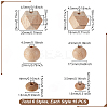 90Pcs 6 Styles Unfinished Wood European Beads WOOD-GA0001-85-2