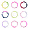 15Pcs Spray Paint Alloy Spring Gate Rings FIND-TA0010-92-2