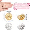 200Pcs 2 Colors Rack Plating Brass Ear Nut KK-FH0003-79-2