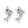 Rack Plating Alloy Rhinestone Pendants PALLOY-T091-23M-P-2