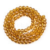 Transparent Glass Bead Strands GLAA-R166-4mm-01H-2