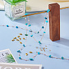 3m Natural Synthetic Turquoise Chips & ABS Plastic Imitation Pearl Beaded Chains Necklace Making Kits CHC-TA0001-30C-5