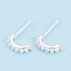 Brass Stud Earring Findings KK-WH20009-18S-1