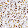 500Pcs Plating Acrylic Beads PACR-TADJ0001-01T-2