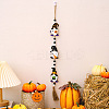 Halloween Wood Bead Tassel Tree Ornaments HAWE-PW0001-096B-1