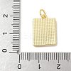Brass Pave Natural White Shell Pendants KK-S522-09G-L-2