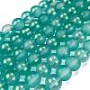 Frosted Transparent Glass Bead Strands GLAA-P065-8mm-08-2
