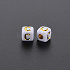 Opaque White Acrylic Beads MACR-Q242-010C-2