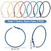 7Pairs 7 Colors 201 Stainless Steel Big Huggie Hoop Earrings EJEW-DC0001-09-6