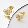 Rack Plating Brass Micro Pave Clear Cubic Zirconia Stud Earrings EJEW-K299-01G-T-2