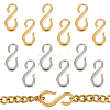 12Pcs 2 Colors 304 Stainless Steel S Hook Clasps STAS-UN0047-17-1