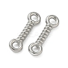 304 Stainless Steel Twisted Rope Links Connector Charms STAS-D211-09P-2