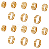 16Pcs 8 Size 304 Stainless Steel Grooved Finger Rings Set RJEW-UN0002-88-1