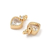 Brass Micro Pave Cubic Zirconia Charms KK-S531-02G-3