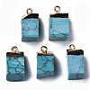 Synthetic Turquoise Pendants G-Q998-035C-1