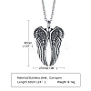Stainless Steel Wing Urn Ashes Pendant Necklace BOTT-PW0002-043A-AS-2
