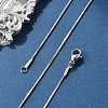 Non-Tarnish 304 Stainless Steel Snake Chains Necklaces X-STAS-F094-24P-1