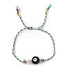 Handmade Evil Eye & Brass Bead Braided Bead Bracelets OI2276-3-1