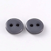 2-Hole Flat Round Resin Sewing Buttons for Costume Design BUTT-E119-34L-01-2