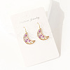 Moon 304 Stainless Steel Dangle Earrings WG43EF9-02-1