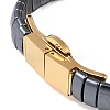 Ion Plating(IP) Synthetic Non-Magnetic Hematite Beaded Bracelets for Men BJEW-E102-01G-3