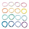16Pcs 16 Styles Summer Starfish Synthetic Turquoise Bracelet Sets BJEW-JB10912-4
