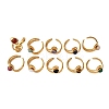 304 Stainless Steel Adjustable Open Cuff Rings RJEW-A071-14G-4
