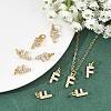 SHEGRACE Brass Micro Pave Clear Cubic Zirconia Pendants XGRQ29628-394G-F-5