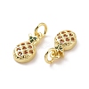 Brass Micro Pave Cubic Zirconia Charms KK-E068-VF149-3