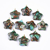 Assembled Synthetic Imperial Jasper and Bronzite Pendants G-S366-002F-1