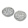 Alloy Blank Flat Round Hammered Pendants LS-PALLOY-M031-07B-2