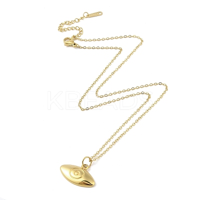 Ion Plating(IP) 304 Stainless Steel Pendant Necklaces for Women NJEW-B080-13G-1