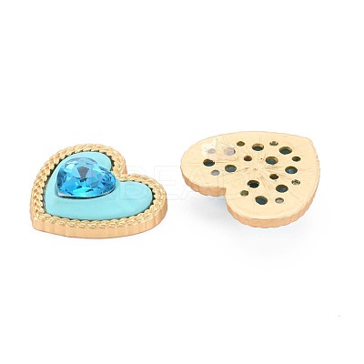 Rack Plating Spray Painted Alloy Glass Cabochons PALLOY-S143-09D-1