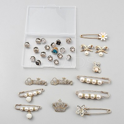 Alloy & Plastic Shoe Buckle Clips AJEW-WH20033-055GP-B-1