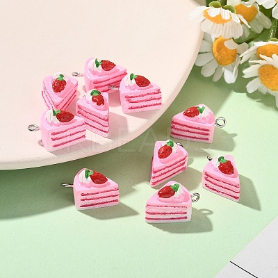 10Pcs Opaque Resin Pendants RESI-YW0004-49-1