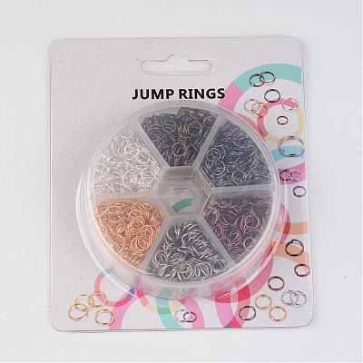 1 Box 6 Color Iron Open Jump Rings IFIN-JP0012-6mm-1