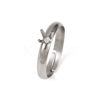 304 Stainless Steel Cuff Ring Components LS-STAS-D372-01P-1