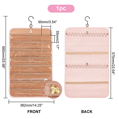Double-sided PVC Wall-Mounted Jewelry Hanging Rolls AJEW-WH0323-01A-1