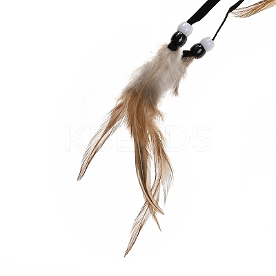 Indian Style ABS Woven Web/Net with Feather Pendant Decorations AJEW-B016-04A-1