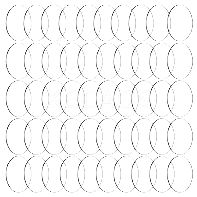 50Pcs Acrylic Flat Round Action Figure Display Bases KY-FG0001-12-1