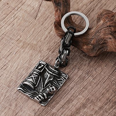 304 Stainless Steel Plague Doctor Keychains LZ6609-1