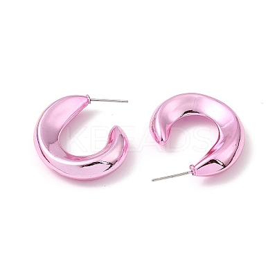 Donut Acrylic Stud Earrings EJEW-P251-19-1