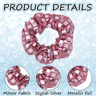 6Pcs 6 Colors Polyester Elastic Hair Accessories AJEW-CN0003-81-1